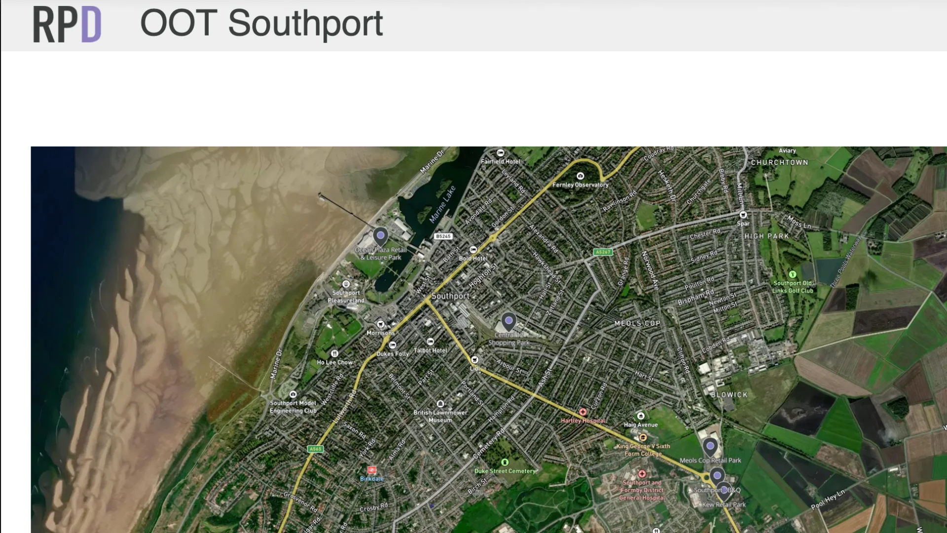 Screenshot of map reports